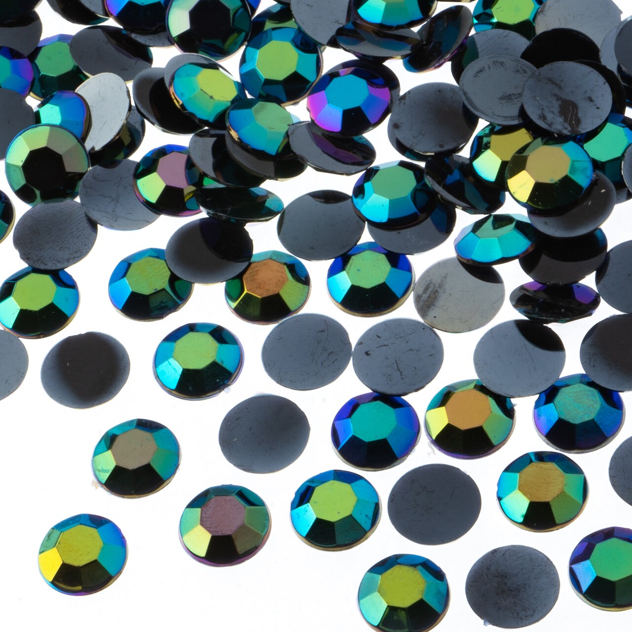 John Bead 10mm (SS45) Round Acrylic Flat Back Rhinestones, 500pcs
